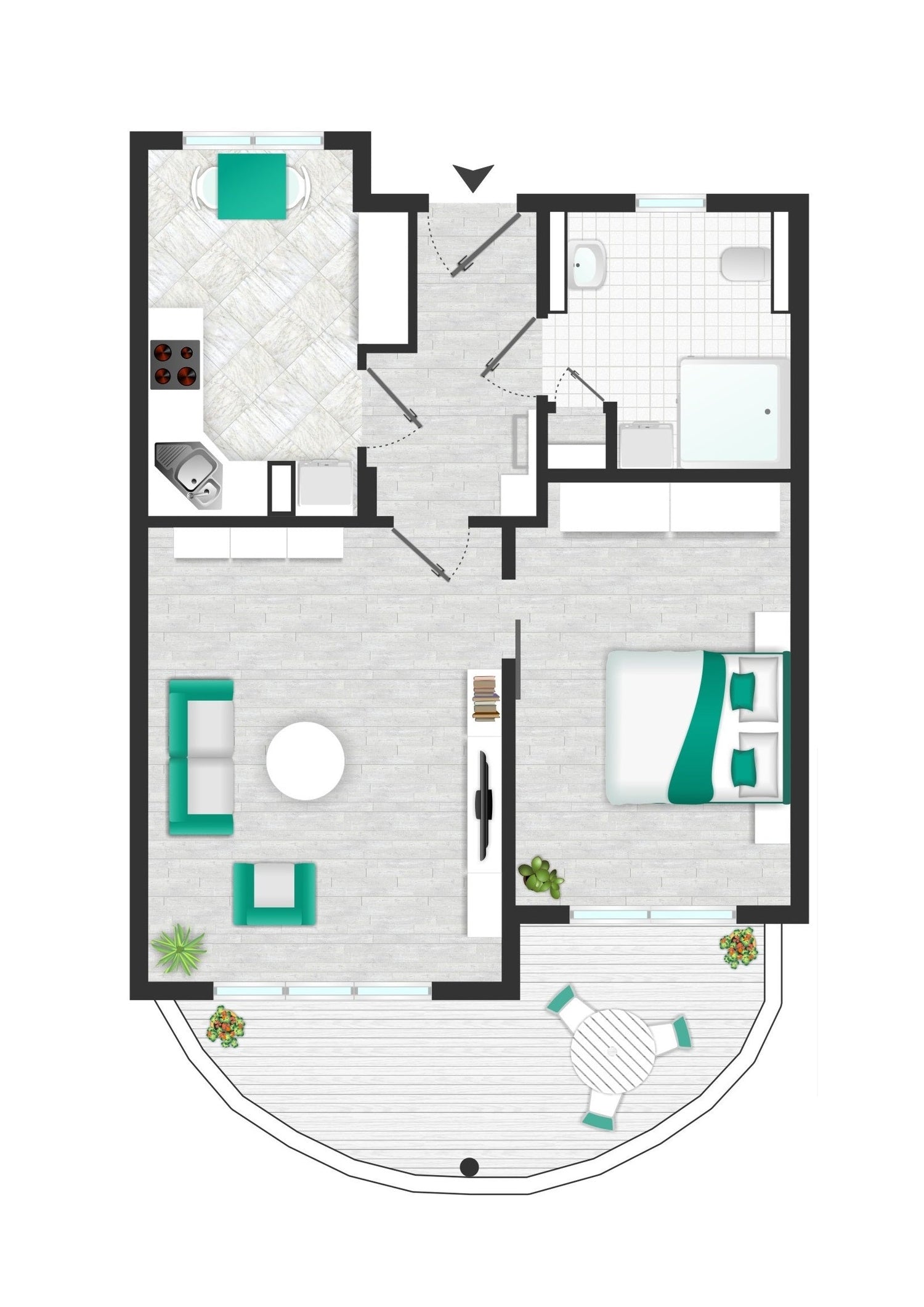 2-Raum-Wohnung Typ 1