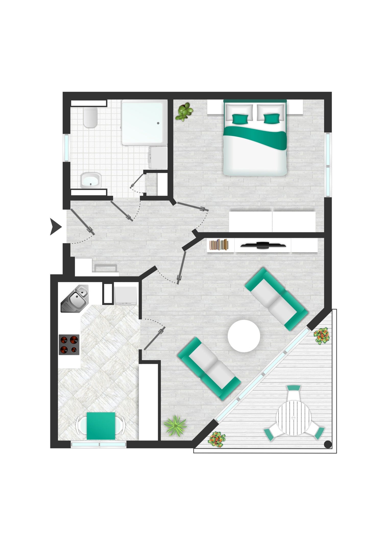 2-Raum-Wohnung Typ 2